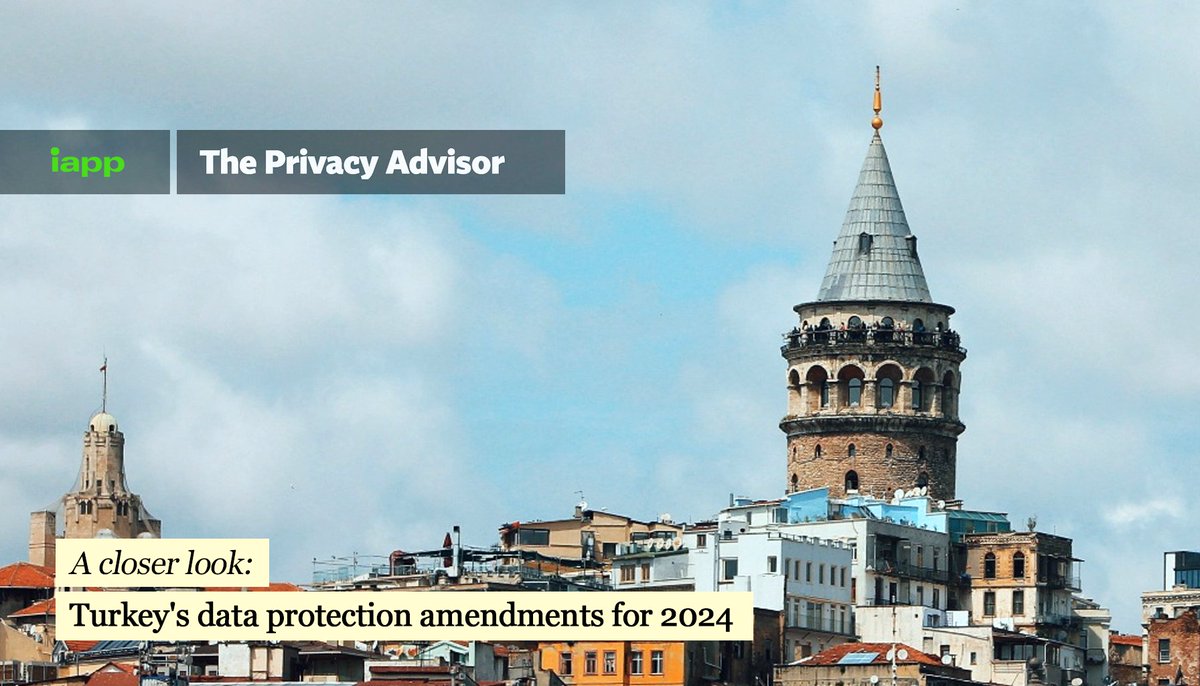 New contribution: A closer look at Turkey's data protection amendments for 2024 Amendments to the Personal Data Protection Law (PDPL)were published on 12 March and will take effect on 1 June. iapp.org/news/a/turkeys…