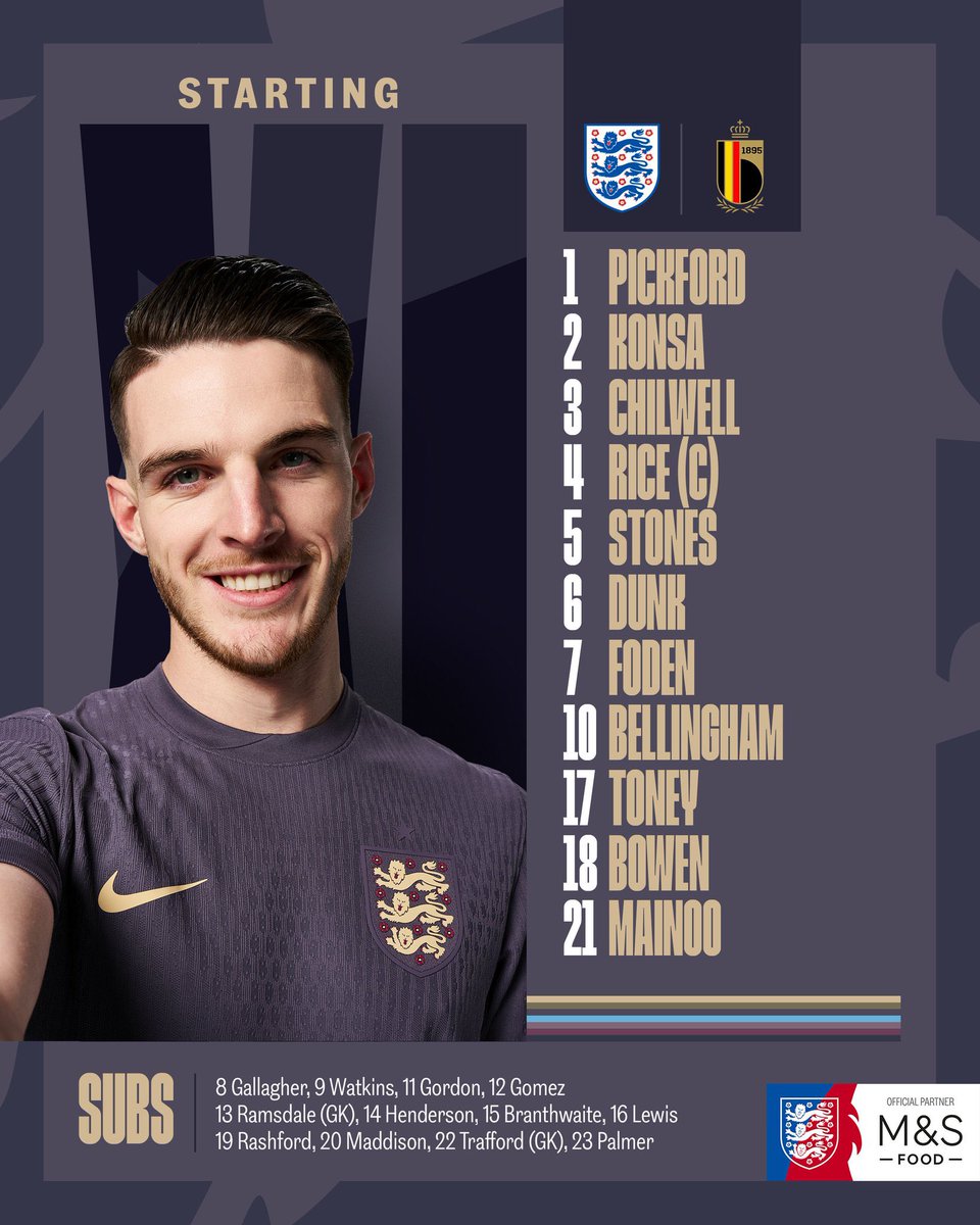 Gareth Southgate opère 3 changements par rapport au Bresil :

• Mainoo titulaire, Bowen et Toney titulaires 🤩
• Ben Chilwell et Foden ont une chance de se rattraper 

#ComeOnEngland