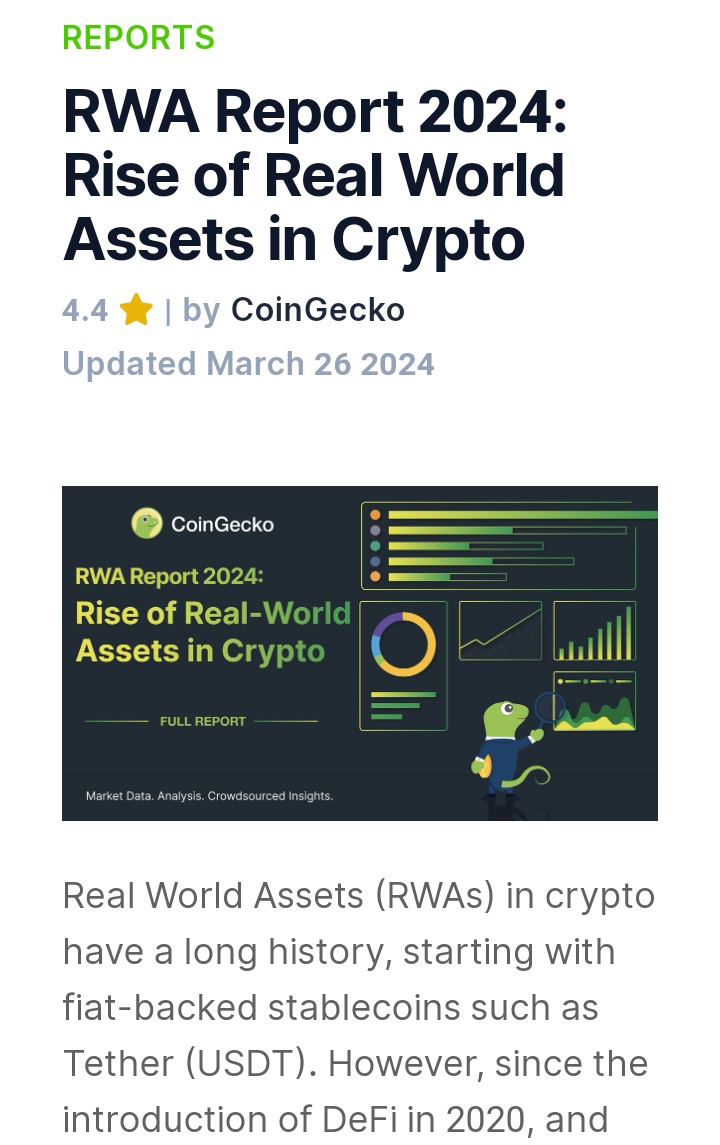 Real World Assets (RWAs) in crypto have a long history, starting with fiat-backed stablecoins such as Tether (USDT). However, since the introduction of DeFi in 2020, and the bear market of 2022, a more diverse variety of RWAs have been tokenized to cater to the needs of on-chain