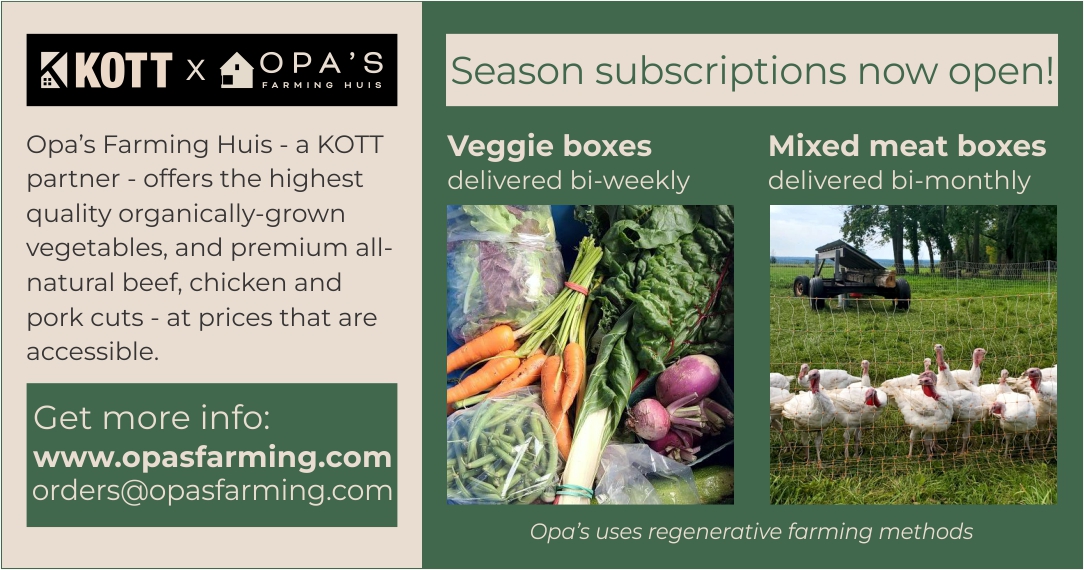 Interested in farm fresh veggies and all-natural meats delivered right to your doorstep? Check out Opa's Farming Huis, our regenerative farm partner. Subscriptions for the 2024 season are now open! #organicallygrownveg #allnaturalmeats #regenerativefarming #vegetablecsa