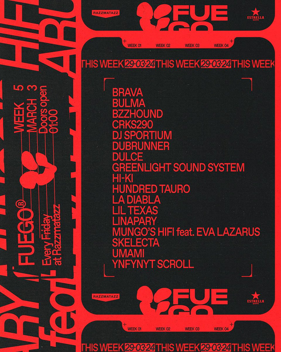 Barcelona Debut @ <a href="/fuegorazzmatazz/">🔥</a> this Friday 🇪🇸🔥