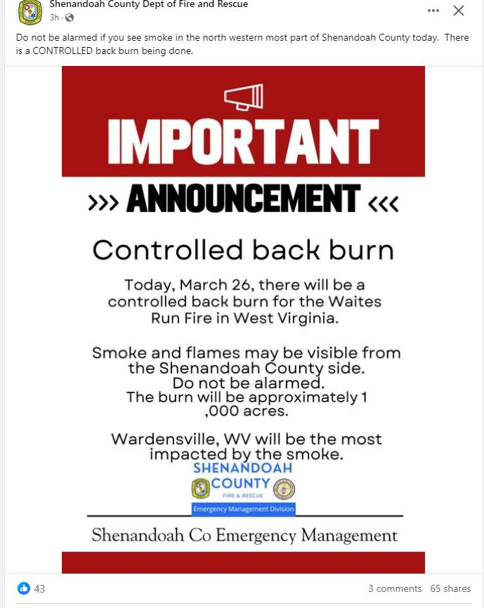 WeatherAubs's tweet photo. Hardy County Fire: Waites Run, they are doing controlled back burns today so we have the heat sig back on satellite.
But this is controlled so you may notice some smoke in the area
#wvfire https://t.co/h2lherp0dL