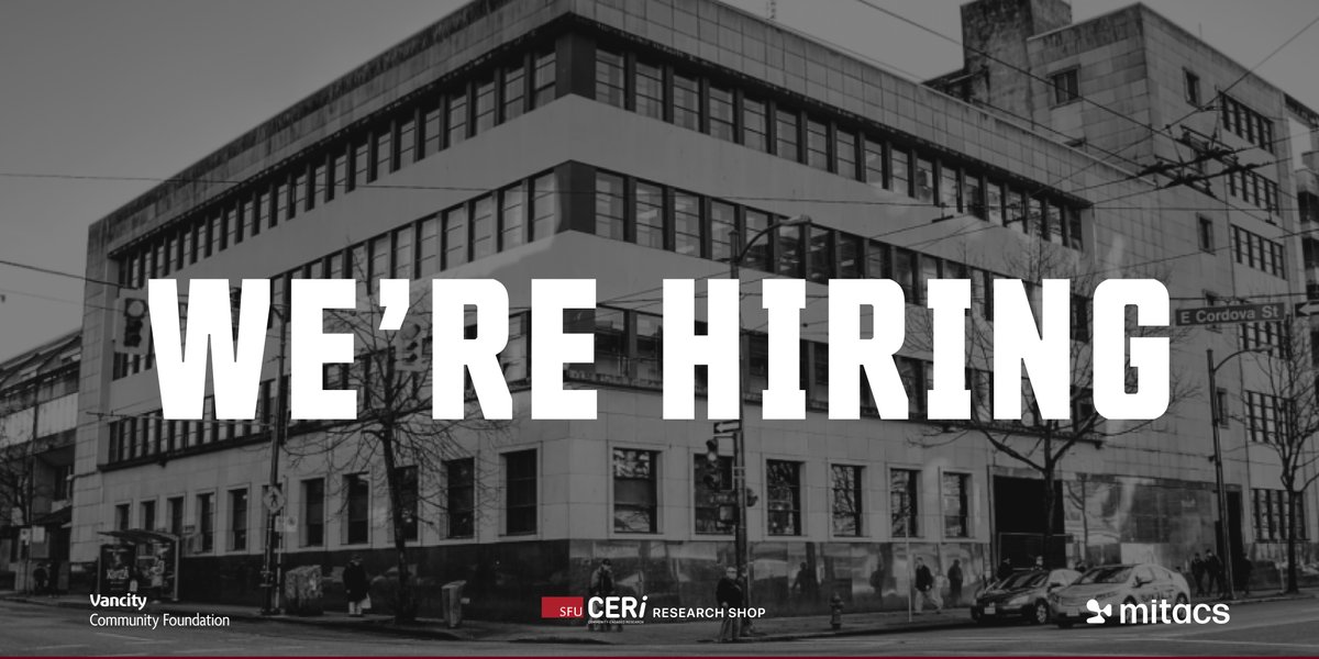 Calling all SFU graduate students! Join us for impactful research opportunities at the 312 Main Research Shop. Apply now for exciting roles in collaboration with community partners. Deadline: April 12. Learn more/apply: sfu.ca/ceri/job-posti… #ResearchAssistant