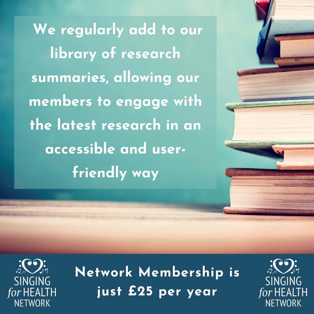 The latest addition to our research summary library is Garry & Phelan’s 2022 evaluation of training. singingforhealthnetwork.co.uk/research To access this resource and many other benefits why not join us for £25 a year? singingforhealthnetwork.co.uk/join-the-netwo…
