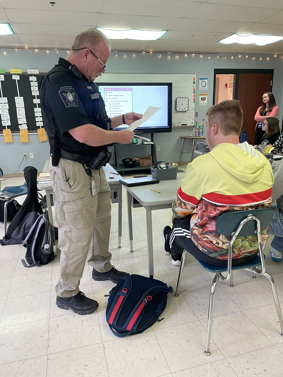 Keystone Oaks SD (@kogoldeneagles) on Twitter photo Today <a href="/SPOPoru/">Keystone Oaks School District Police</a> & Officer Farrell reviewed important safety information with Mrs. Linsenbiglerโs students - including when to call 911, using crosswalks and wearing a seatbelt, what to do in the case of a fire, and more. ๐ฎ๐ฝโโ๏ธ๐จ๐
<a href="/KOHS_Linnert/">Mike Linnert, Ed.D.</a> #KOProud Today <a href="/SPOPoru/">Keystone Oaks School District Police</a> & Officer Farrell reviewed important safety information with Mrs. Linsenbiglerโs students - including when to call 911, using crosswalks and wearing a seatbelt, what to do in the case of a fire, and more. ๐ฎ๐ฝโโ๏ธ๐จ๐
<a href="/KOHS_Linnert/">Mike Linnert, Ed.D.</a> #KOProud