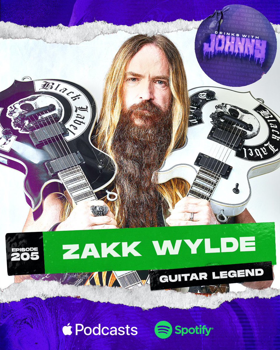 New episode! Johnny has a chat from the road with @TheOfficialA7X to parts unknown with the great @ZakkWyldeBLS talking all things @OzzyOsbourne to @Pantera and everything in between. Join in on the origin stories laughs and much more now! youtu.be/eT_84fynpVs?si…