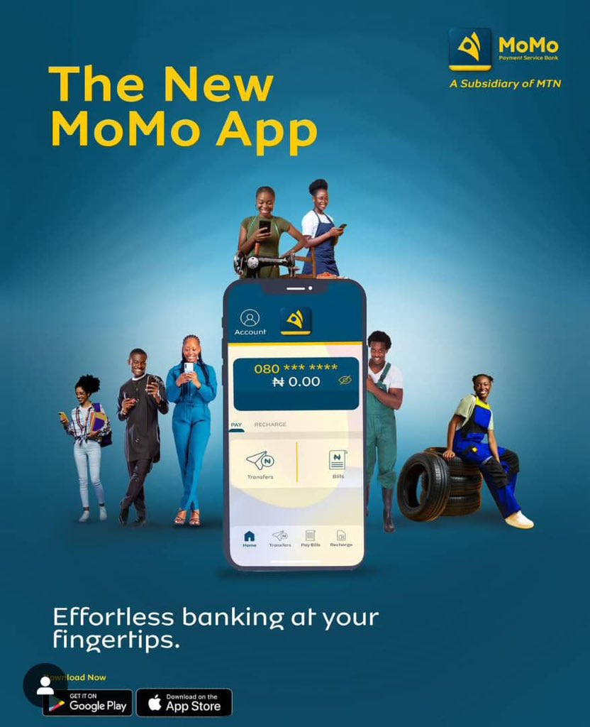Effortless banking on the go with the new MoMo App: More features, superior performance all at your fingertips! Download MoMo PSB NG today from the Google Play store or Apple App Store.