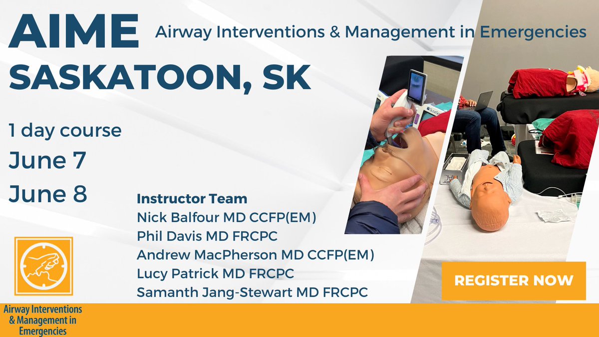 Update your airway skills in Saskatoon! Two dates to choose from: June 7 or June 8 Register and Details: caep.ca/cpd-courses/ai…