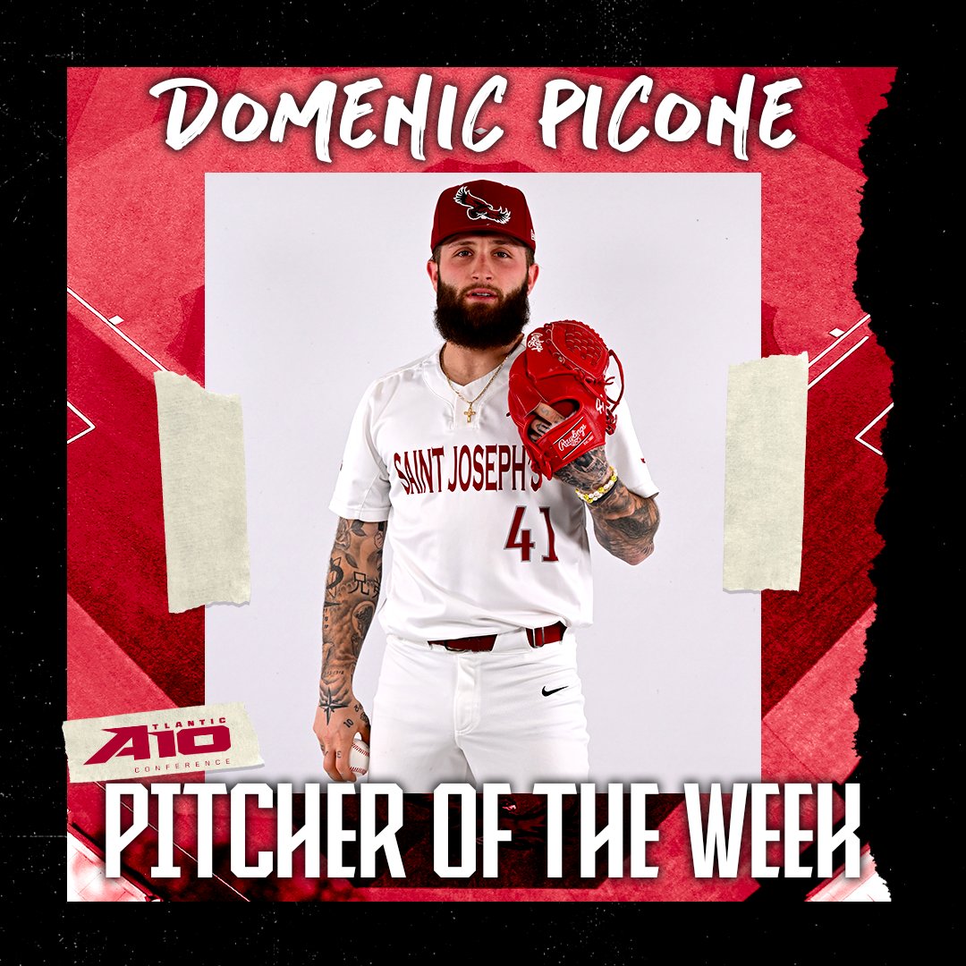Some pre-game reading...Dom Picone is your @atlantic10 Pitcher of the Week! #THWND sjuhawks.com/news/2024/3/26…