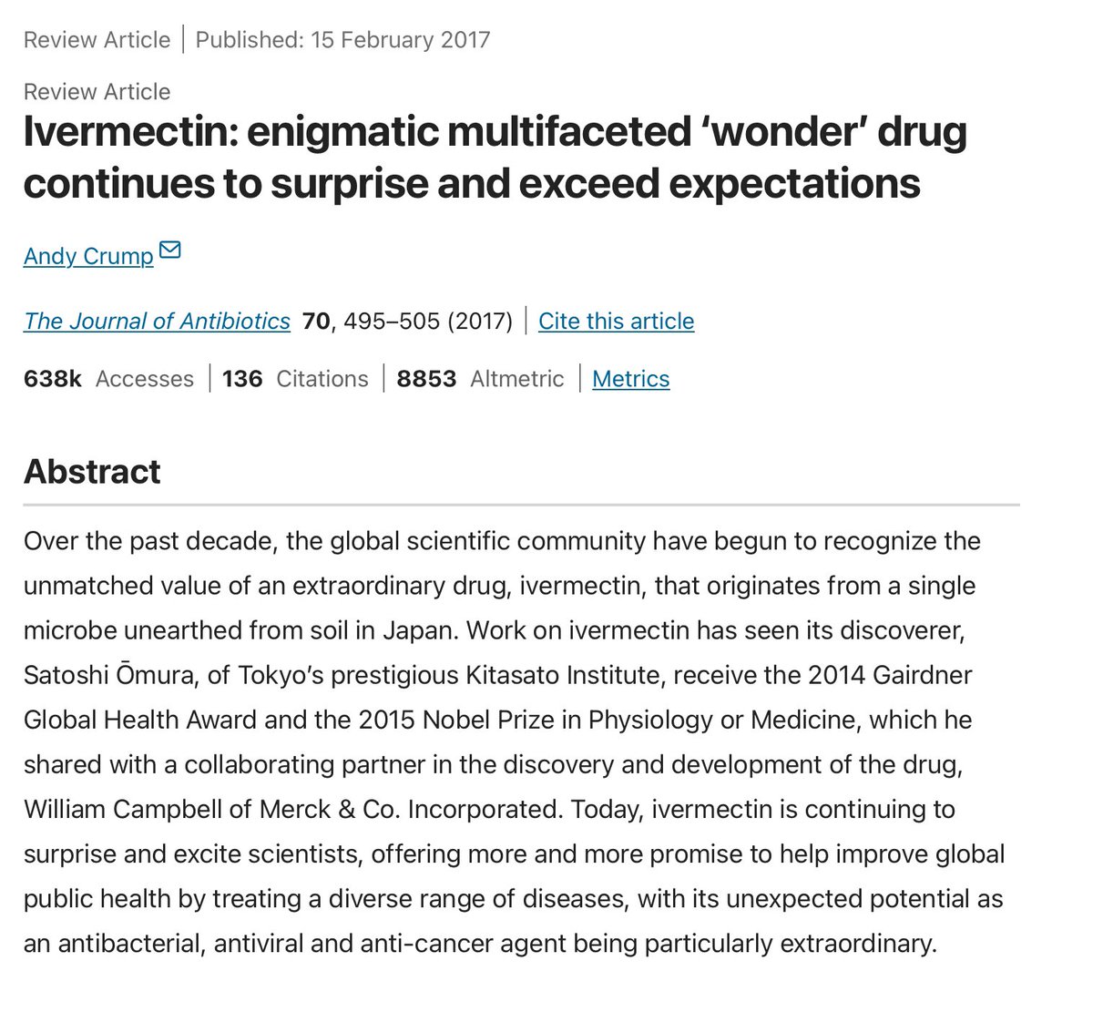 Barton_Puryear's tweet photo. @GunnyJ FDA-approved antiviral drug wins global health award and the Nobel Prize:

CDC: “ You are not a horse,” it said. “You are not a cow. Seriously, y’all. Stop it.” https://t.co/QIkoIrxbKV