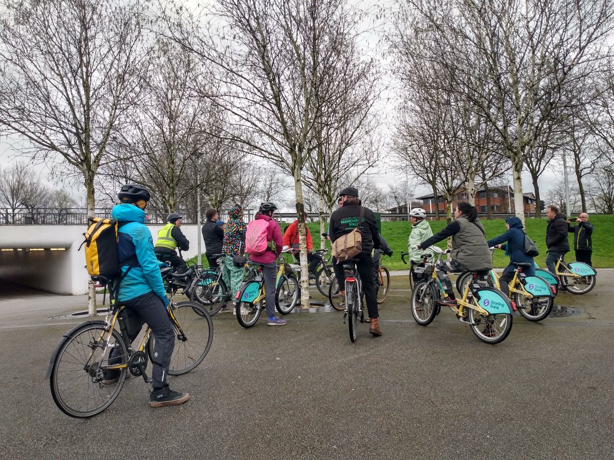 Yesterday our Manchester Team helped deliver a ride round the Salford #BeeNetwork with @WalkRideGM as part of the fantastic @GMMoving regional conference