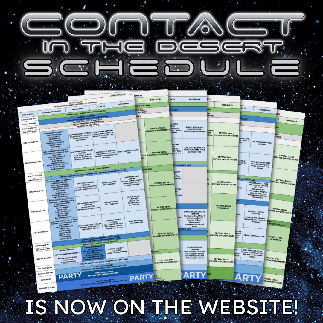 CITDConference's tweet photo. 🚨2024 SCHEDULE🚨
There are TONS of events happening throughout the CITD weekend, from interesting lectures &amp; immersive intensives, to film screenings, live music &amp; dance parties!
View the full CITD Schedule 👇
https://t.co/tfVgGFnqya
#ufotwitter #ufox #citd #citdx #citd24 https://t.co/psyR37qypx