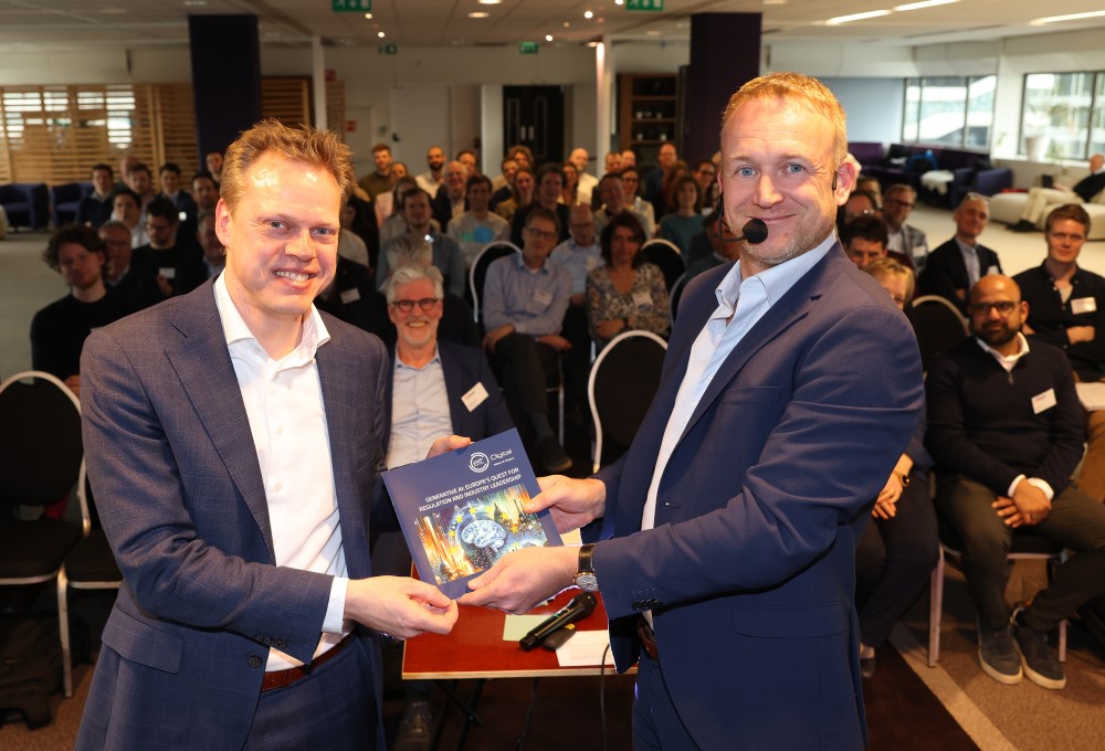 We kijken terug op een geslaagde dag: het MIT-event en de lancering van het rapport ´Generative AI: Europe’s Quest for Regulation & Industry Leadership´ door @StichtingAiNed en @EIT_Digital! Download het rapport hier: rb.gy/vvaken #DenHaag #AI