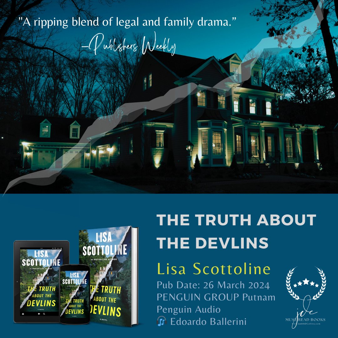 'Lisa dazzles with her latest highly impressive addictive suspense legal crime thriller, #TheTruthAboutTheDevlins—her BEST yet! A family of legal royalty turns into a dysfunctional family of white-collar crime, murder & mayhem.' 5 STARS @LisaScottoline bit.ly/TheTruthAboutT…