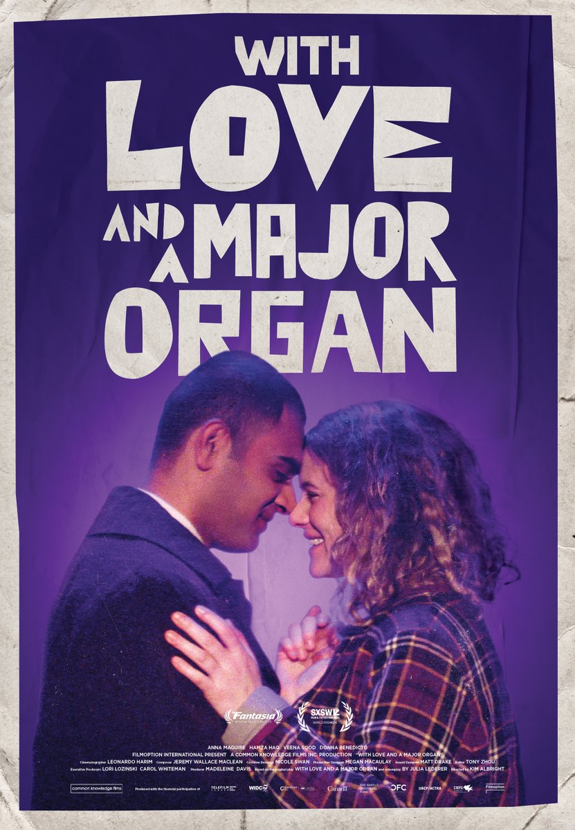 WITH LOVE AND A MAJOR ORGAN by Julia Lederer, a WFF19 Screenwriters Lab alumni, is hitting theatres across Canada on April 12th! 🇨🇦🎥🍿 Don't miss your chance to see it withloveandamajororgan.com Trailer youtube.com/watch?v=jksB22… #WFFalumni #WFF23 @filmoption_intl @CircleCollectv