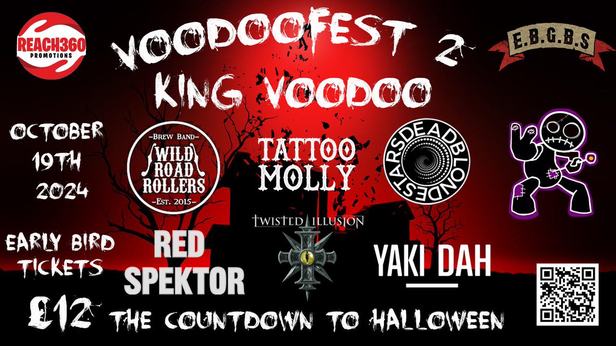 We are currently looking for reviewers, radio stations, djs and photographers to come to Voodoofest 2 at EBGBS Liverpool 19th October Can you help and share, if you know anyone please tag them in below #reach360promotions #festival2024 #SharePost #hardrockmusic #livemusicrocks