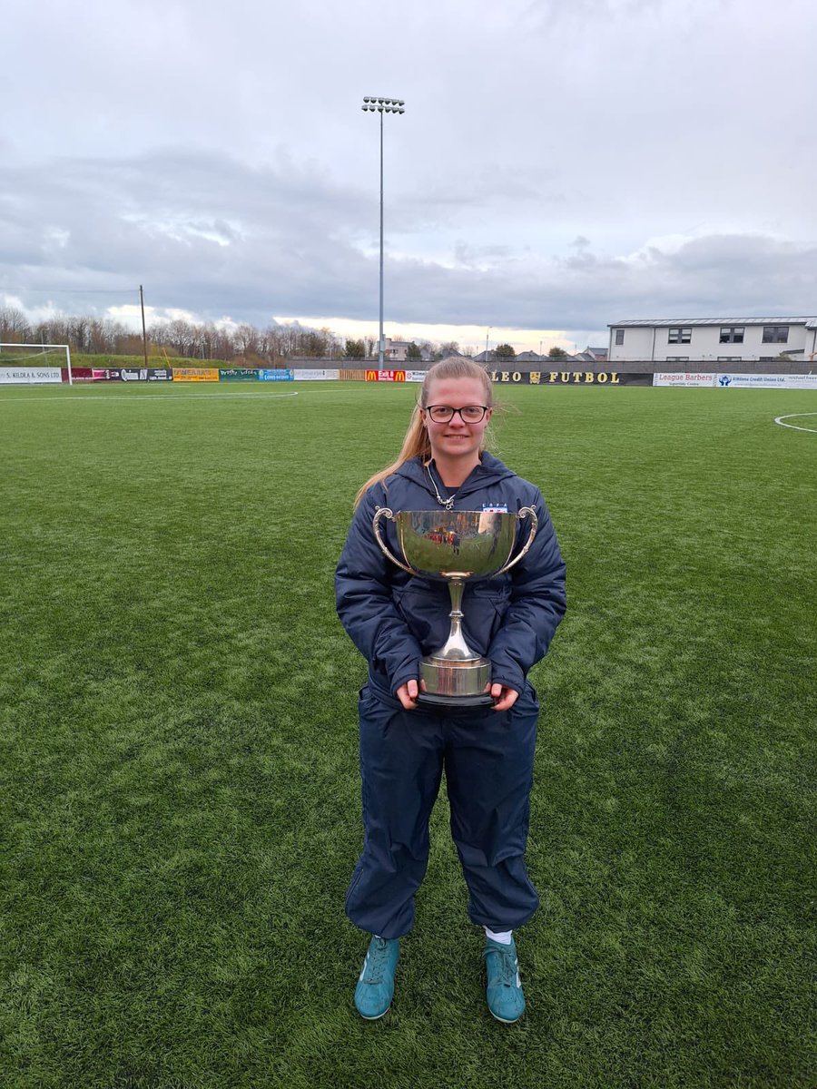 @GlosSchools girls - all 5 of them - celebrate their win over @faischools and lifting the annual John Read challenge cup contested by the two teams.