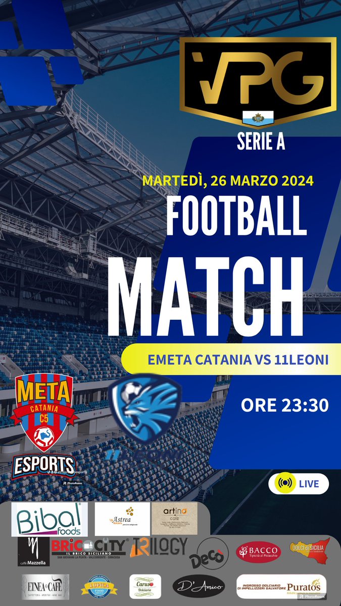 Questo martedì di esports si conclude per gli Etnei con un match valevole per <a href="/VPGSanMarino/">Virtual Pro Gaming San Marino 🇸🇲</a> serie A contro gli @11leoni1 . Rossazzurri chiamati ad una prova di forza dopo il pareggio nella prima giornata di questa competizione importante appena iniziata. #GOeMeta ♥️🩵🌋