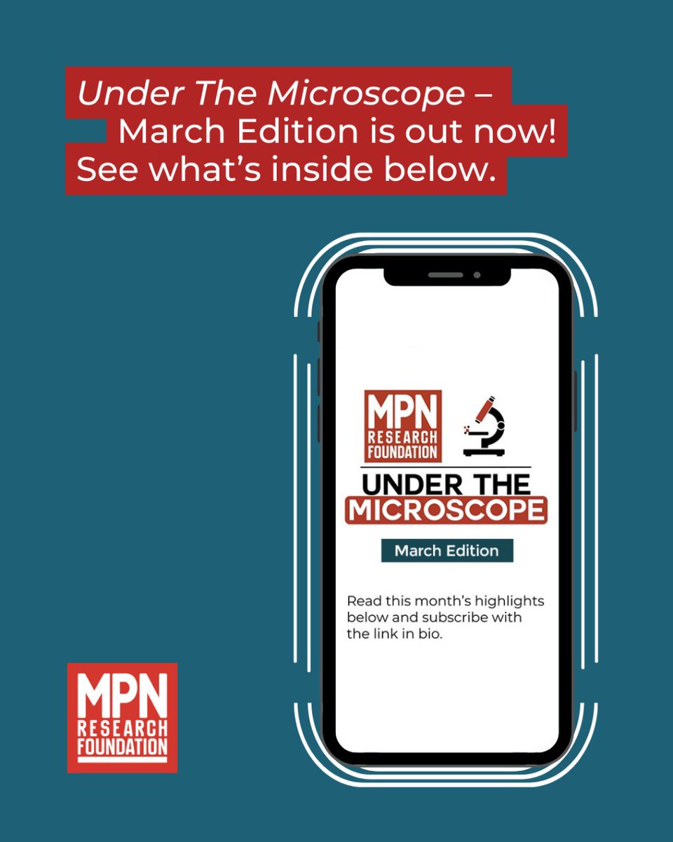 March UtM is out! Read about UK study on skin cancer risks for MPN patients. Who develops which MPN and why? Join our community for more features and resources. mpnrf.info/3P2JAX2 @JyotiNangalia #theunseenjourney #progressforpatiens.org