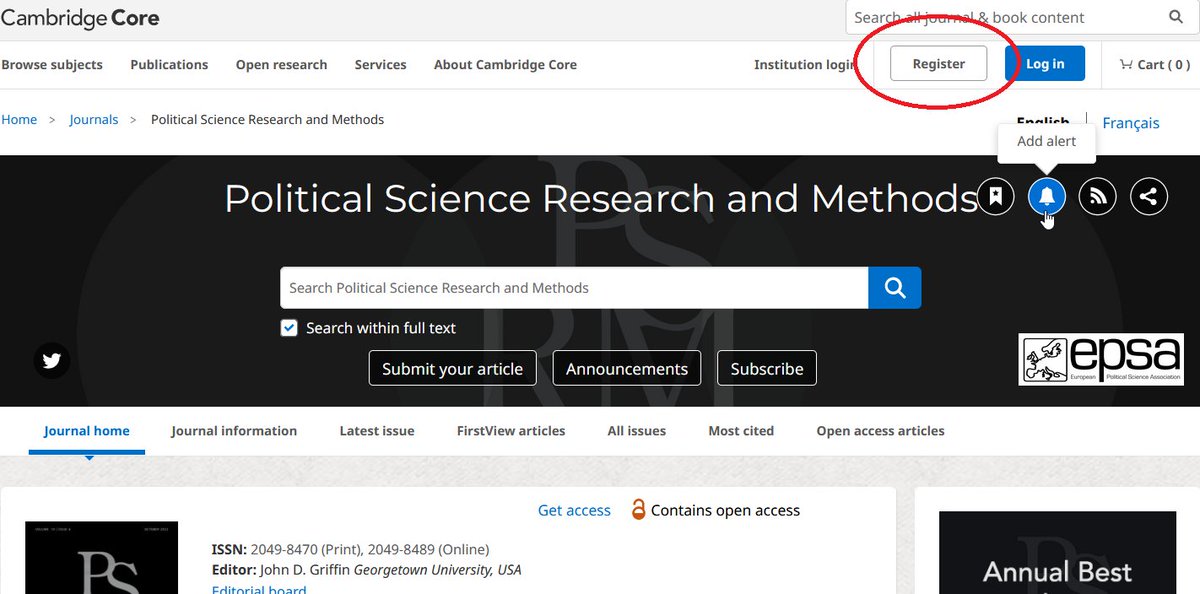 👀Have you missed the latest PSRM article? ▶Register on our website, and get instant alerts in your email to be kept in the loop💻 cambridge.org/core/journals/…