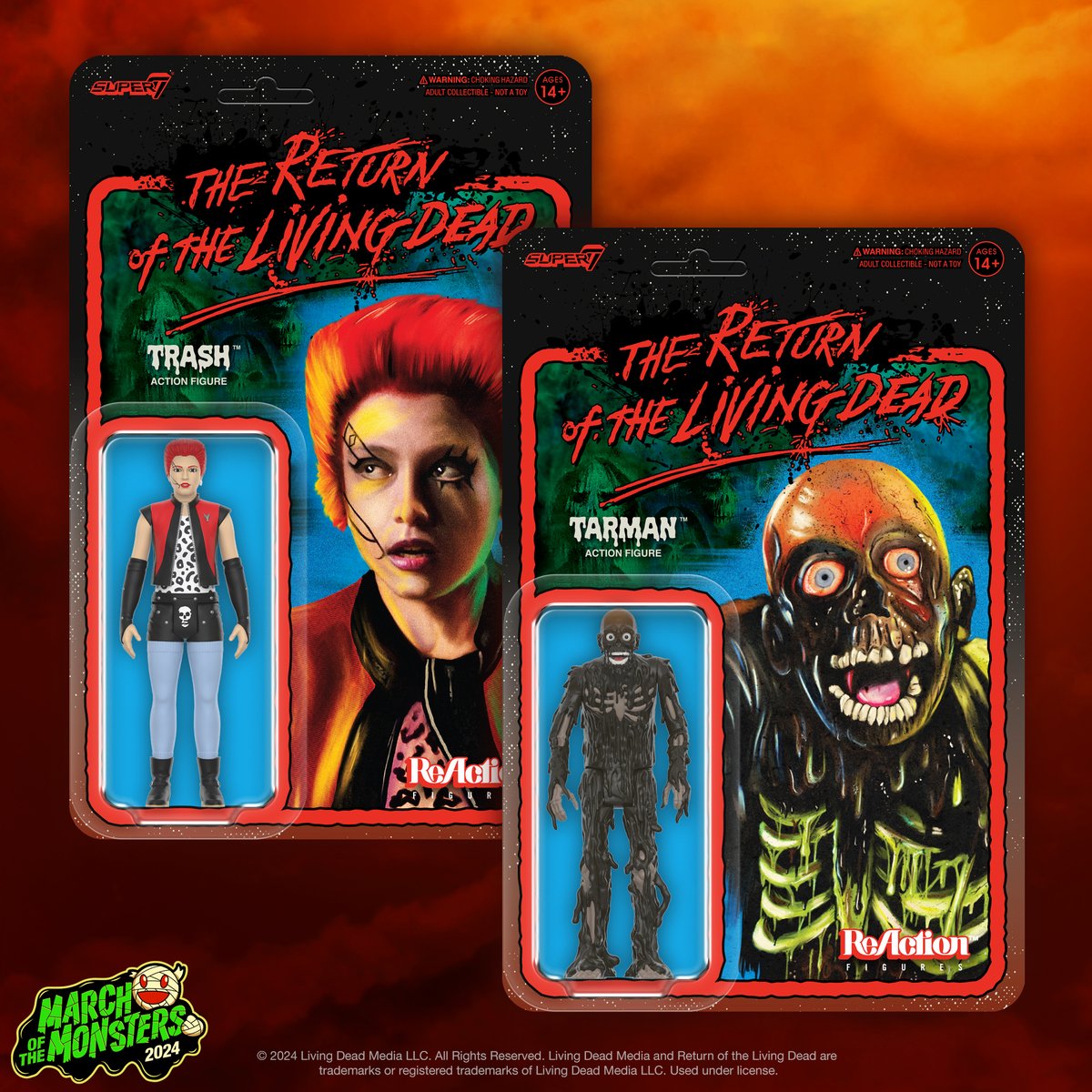 Get ready to shuffle into the zombie apocalypse with our spine-chilling giveaway featuring the Return of the Living Dead ReAction Figures: Tarman & Trash! 🌟 How to Enter: 1️⃣ Follow us @super7store 2️⃣ Like this post. #super7 #Super7giveaway #giveaway