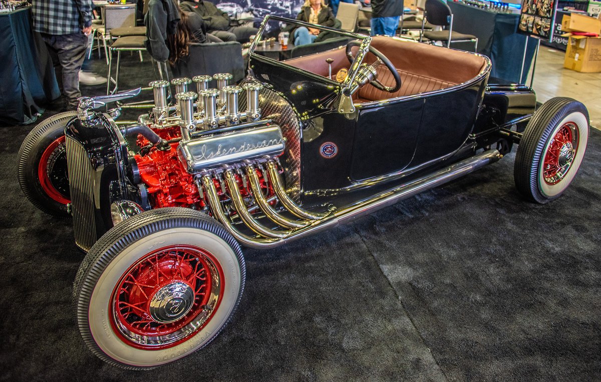 This tribute car was built by Isky Racing Cams to celebrate the company's 75th anniversary and displayed at #PRI2023! Ed Iskenderian's iconic June '48 HOT ROD Magazine cover car was built in 1937 from a '23 Model T.