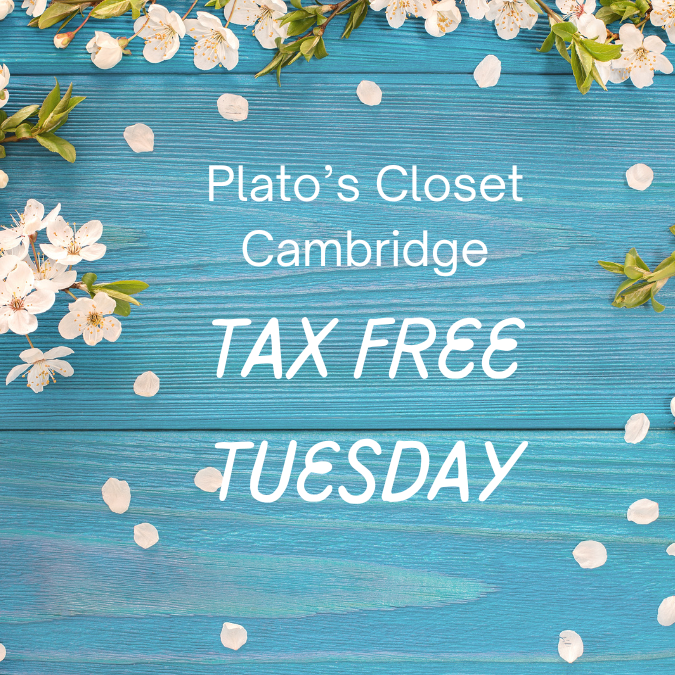 ITS TAX FREE TUESDAY TODAY!
AT Plato's Closet Cambridge
Shop All Day &amp; We pay the HST!
#taxfreetuesday #platosclosetcambridge #thriftstorefinds