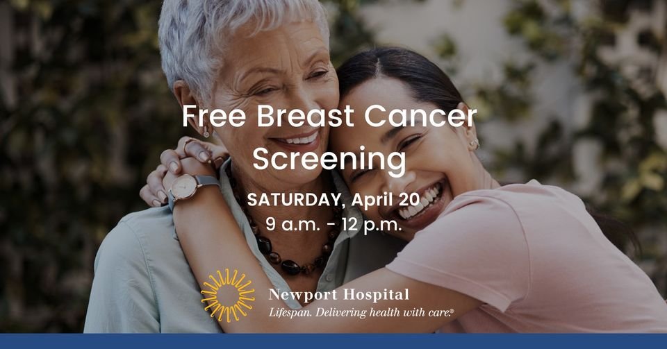 Newport Hospital is offering free mammograms to Rhode Island women over the age of 40 who do not have annual screenings covered by insurance. Call 401-845-1548 by April 17 to schedule an appointment.