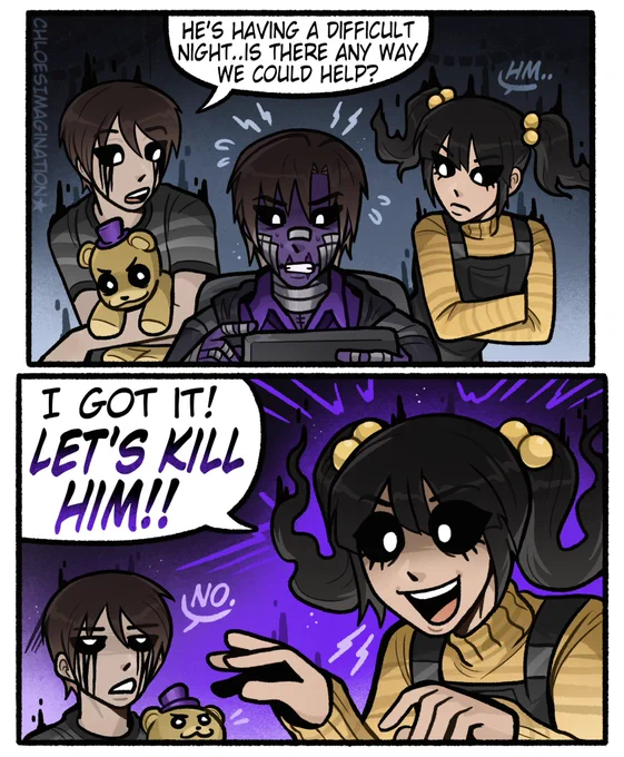 FNAF Cassidy knows how to "help" Michael Afton 