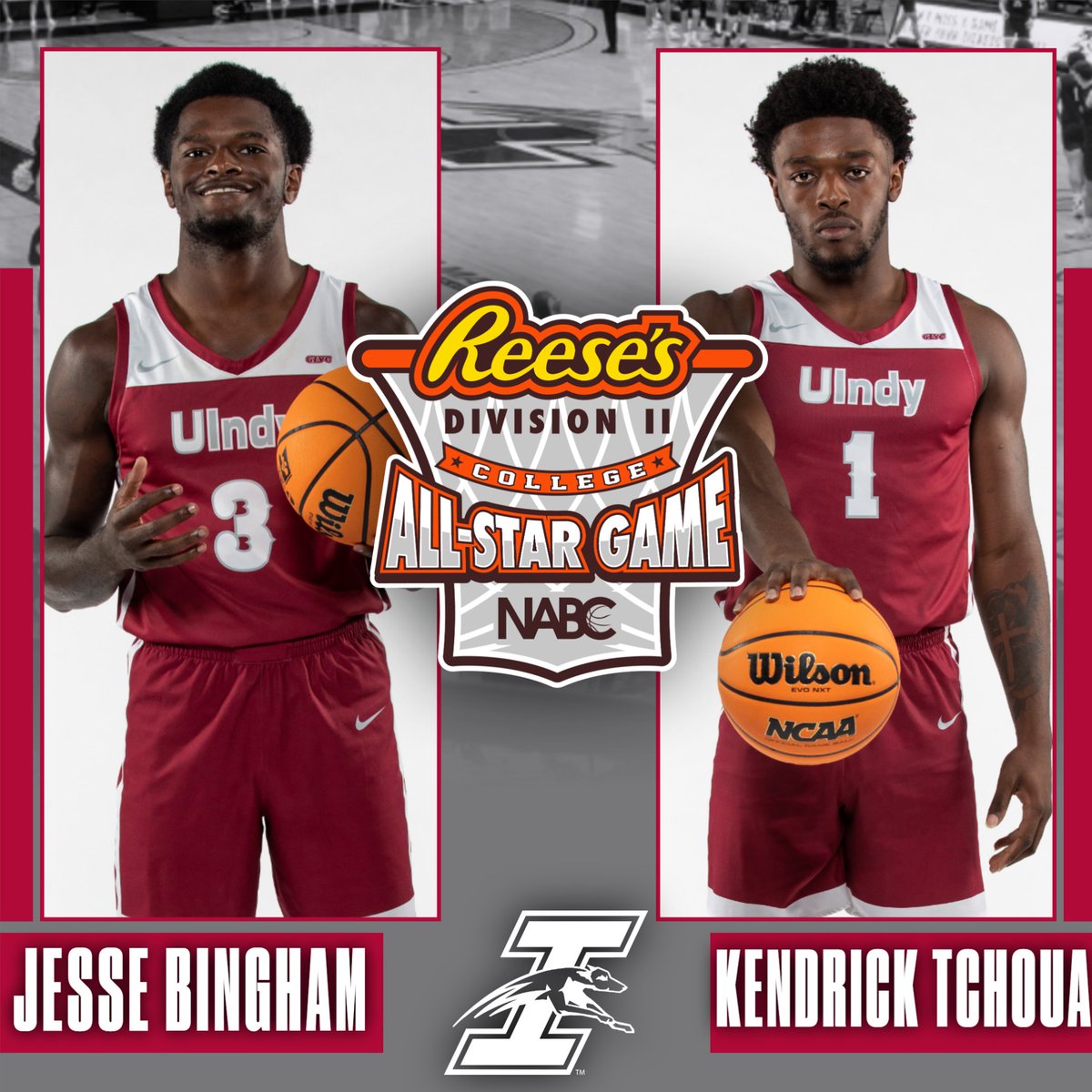 👏 Shoutout to Jesse & Kendrick for being selected to participate in the NABC Reese's DII College All-Star Game this Friday in Evansville, IN at the Ford Center!