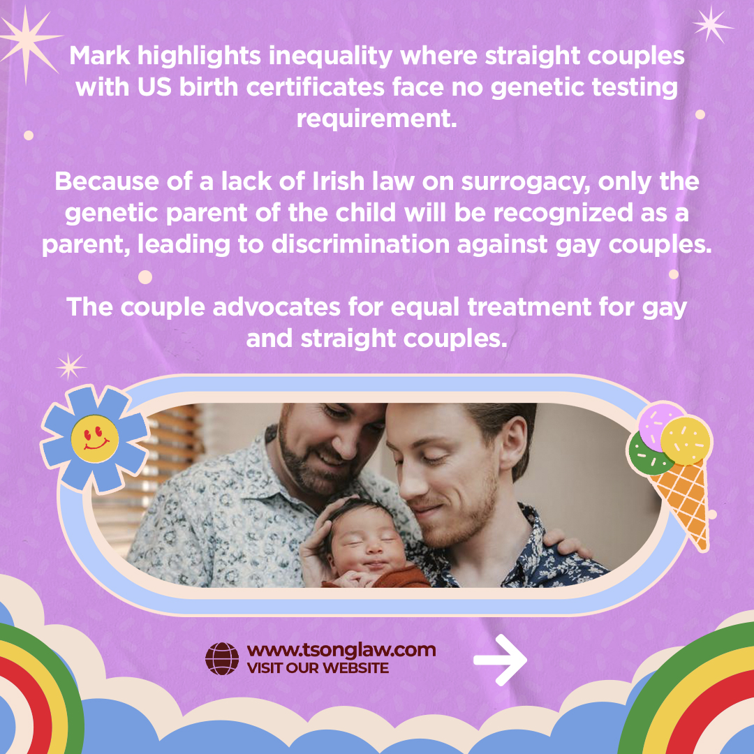 Check out the inspiring story featured on MSN News, detailing the journey of an Irish couple 👬 who was forced to stay NY for surrogacy, shedding light on Ireland's need for surrogacy laws. 🌈 

#tsonglawgroup #tsonglaw #msnnews #msn #irishcouple #irishsurrogacy #surrogacylaw