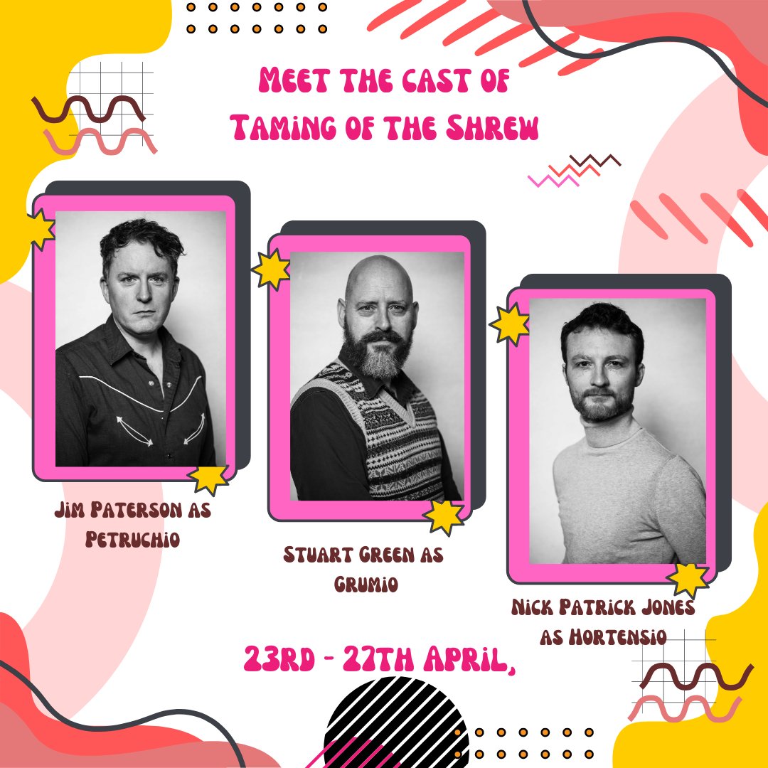 York Shakespeare Project (@yspyork) on Twitter photo Hello Shakespeareans,
Only one more post introducing the cast of #tamingoftheshrew
Nick Patrick Jones as Hortensio, Jim Paterson Petruchio and Stuart Green as Grumio
Tickets via our friends <a href="/41monkgate/">Theatre@41</a> or head to our linktr.ee to get them.
#Shakespeare #theatre41 Hello Shakespeareans,
Only one more post introducing the cast of #tamingoftheshrew
Nick Patrick Jones as Hortensio, Jim Paterson Petruchio and Stuart Green as Grumio
Tickets via our friends <a href="/41monkgate/">Theatre@41</a> or head to our linktr.ee to get them.
#Shakespeare #theatre41
