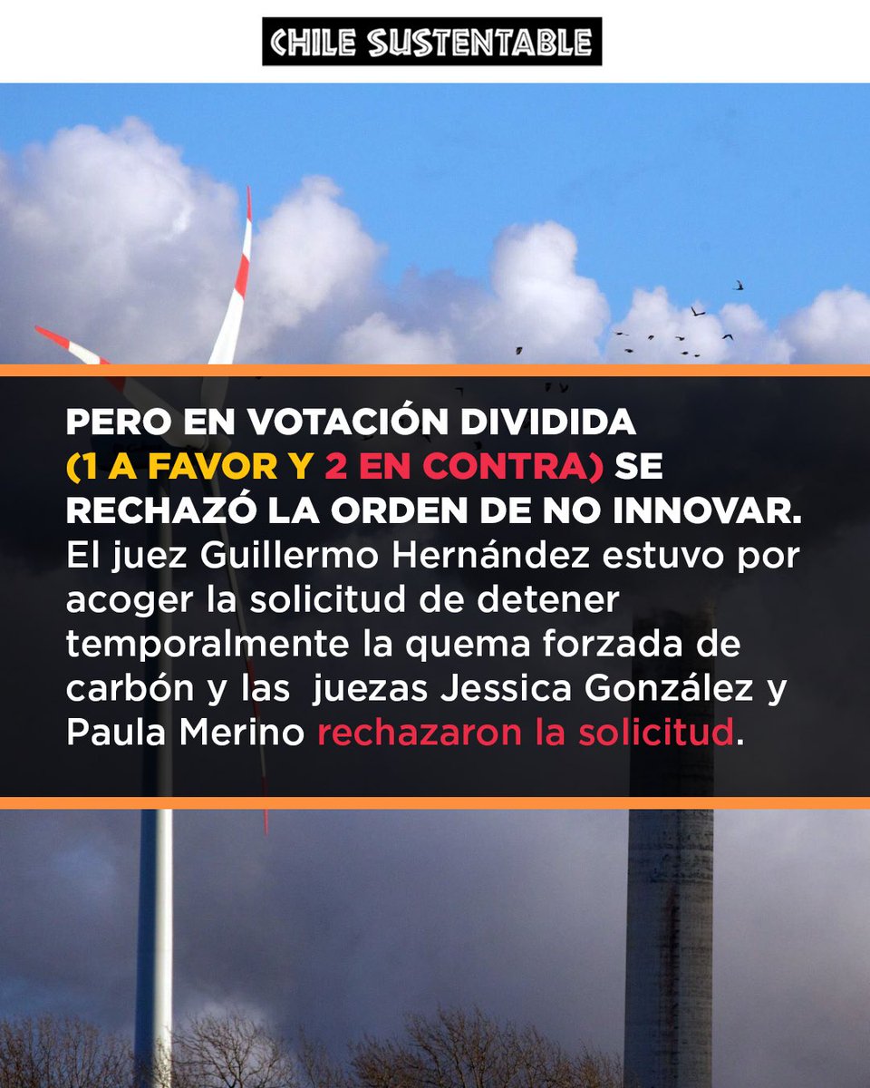 ONG_CHS's tweet image. LA CAUSA JUDICIAL SIGUE SU TRÁMITE 💪🏽

La Corte de Apelaciones ha dado luz verde al recurso de protección presentado por organizaciones ambientales y habitantes de Tocopilla. Aunque lamentablemente la votación no fue unánime, con 2 votos en contra 👀