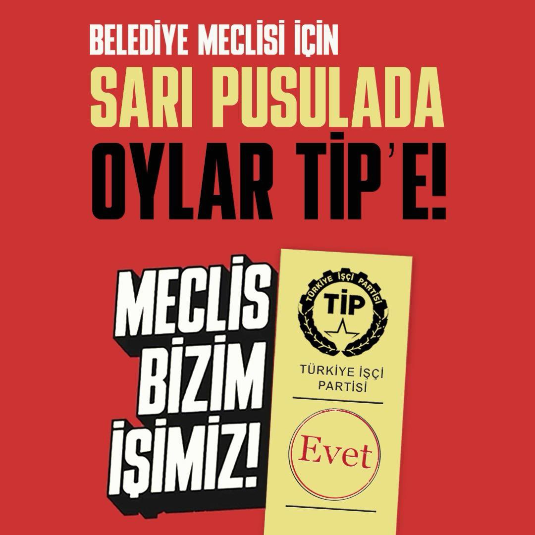 Meclis bizim işimiz! Sarı pusulada oylar TİP’e.

#DeğişmekŞart #tip #türkiyeişçipartisi #tipdatça #belediyebaşkanadayı #datça #2024seçim