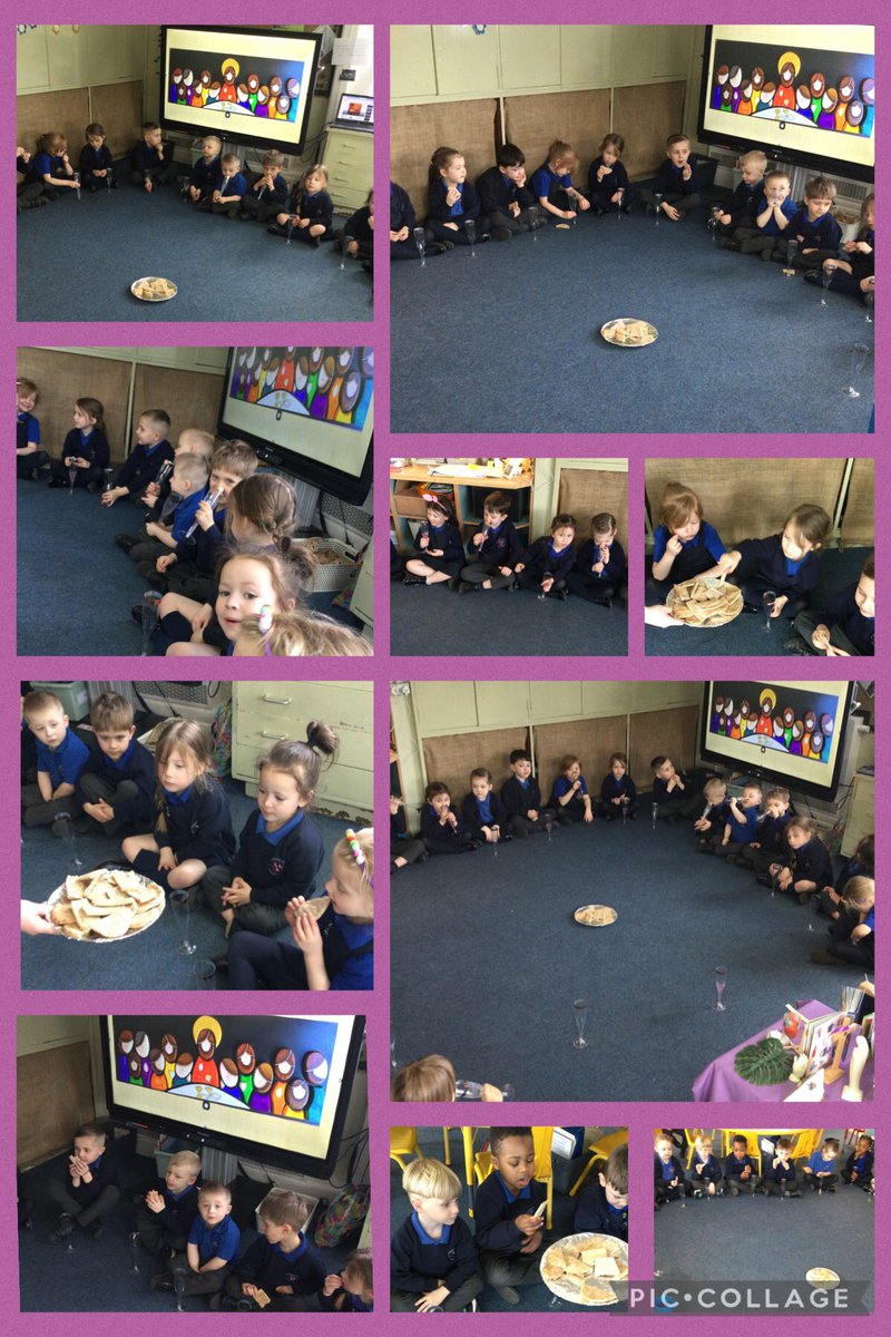 Today we role played ‘The Last Supper.’ We gathered together just like Jesus and the Disciples did, shared bread and ‘wine’ (summer fruit juice!) and chatted about how Jesus and the Disciples may have felt on Maundy Thursday 💜✝️
#LoveLearnLive
#EYFS
#STMRE