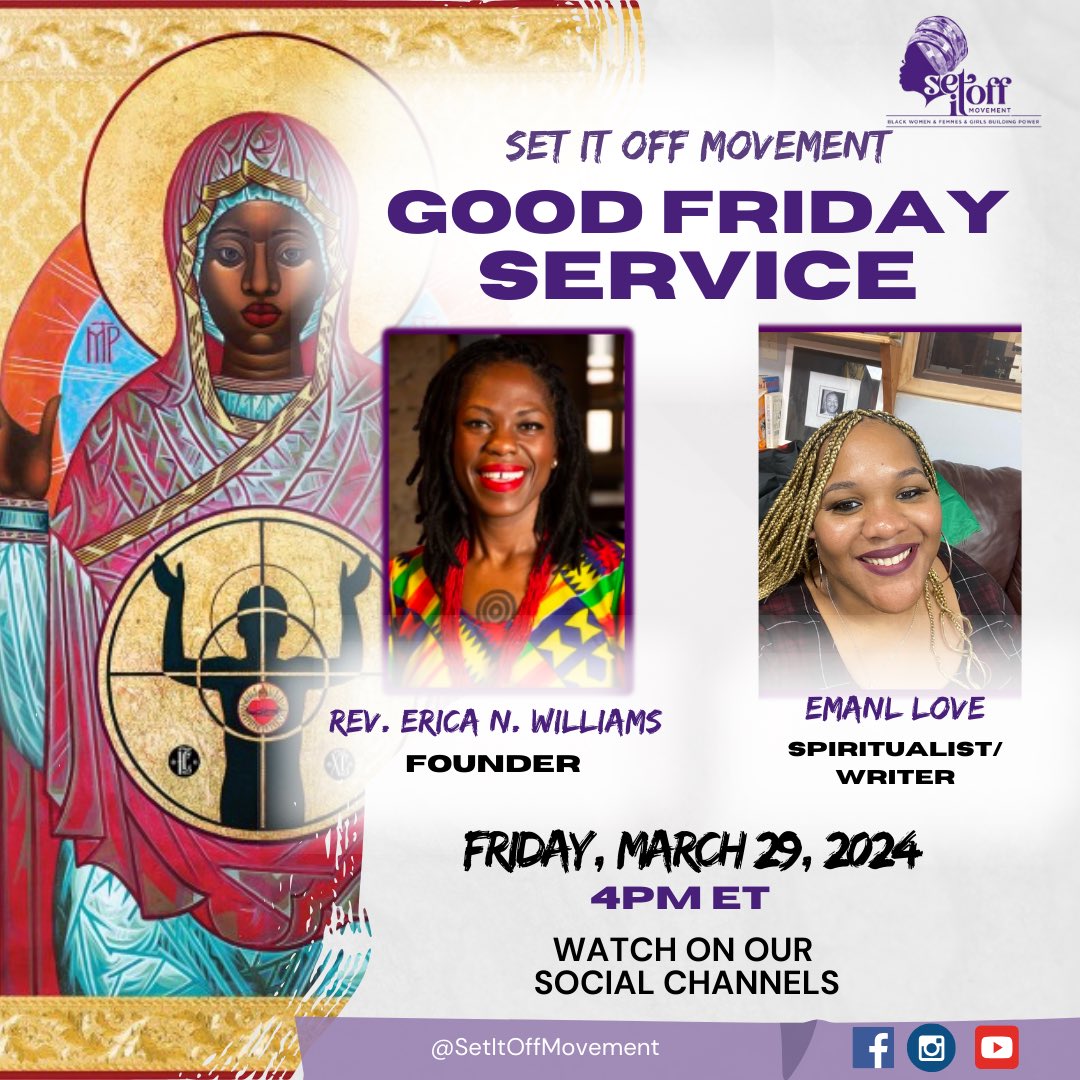 Join us this FRIDAY at 4PM ET on the <a href="/SetItOffMVMNT/">Set It Off Movement</a> 

#setitoffmovement #criesfromthecross #FreePalestine🙏🏾🇵🇸✊🏾