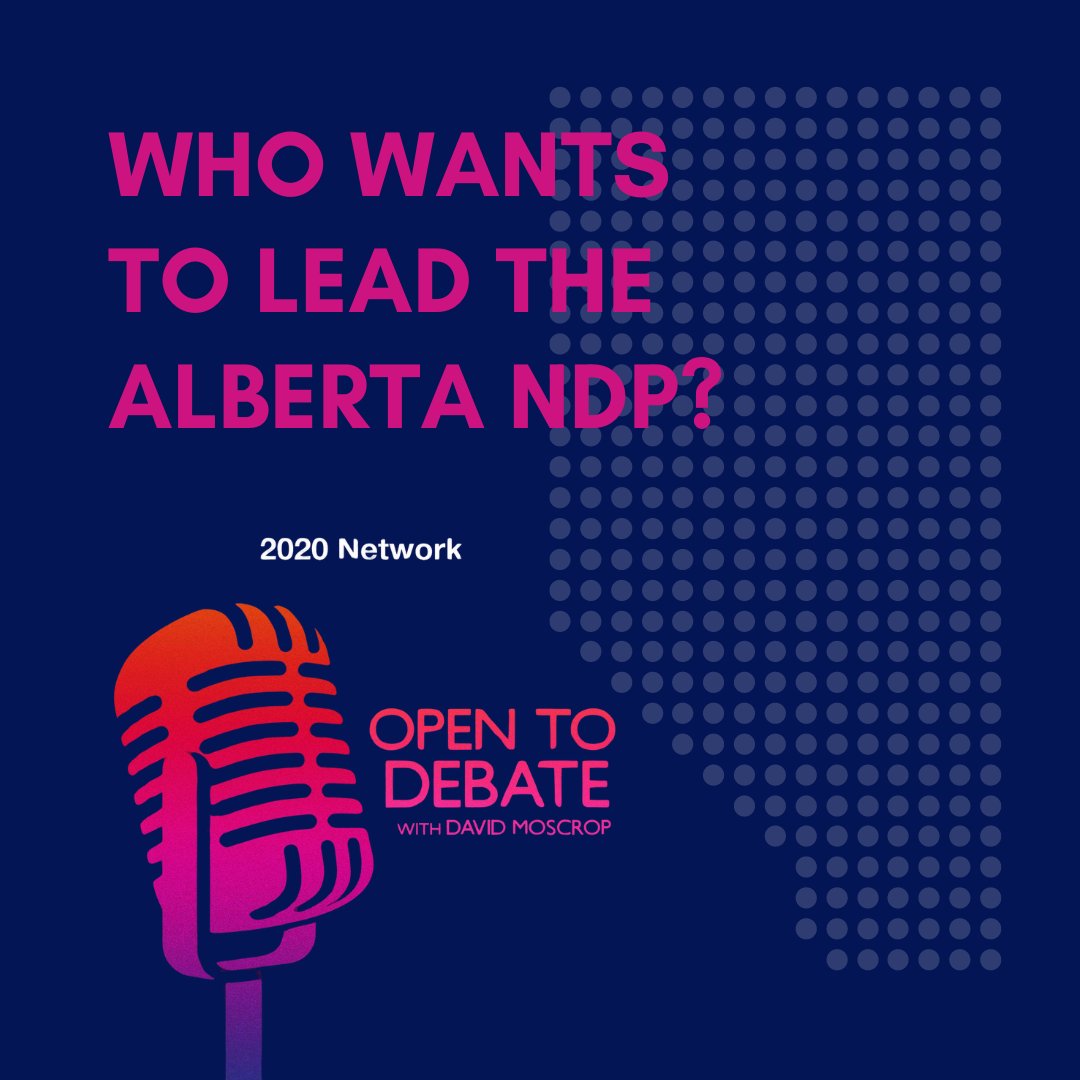 The Alberta NDP leadership race is underway. @TiffanyBalducci and @David_Moscrop discuss the candidates, the issues at stake, and what the race could look like from now until a leader is chosen in June. 🎧 Listen to the latest episode of #OpenToDebate: canada2020.ca/podcasts/open-…