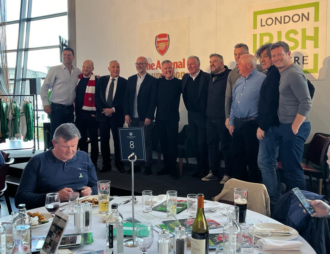 Such a great day on Saturday for the ‘celebrating Arsenal’s Irish heritage! Thanks to all the ex pros that entertained us all evening!