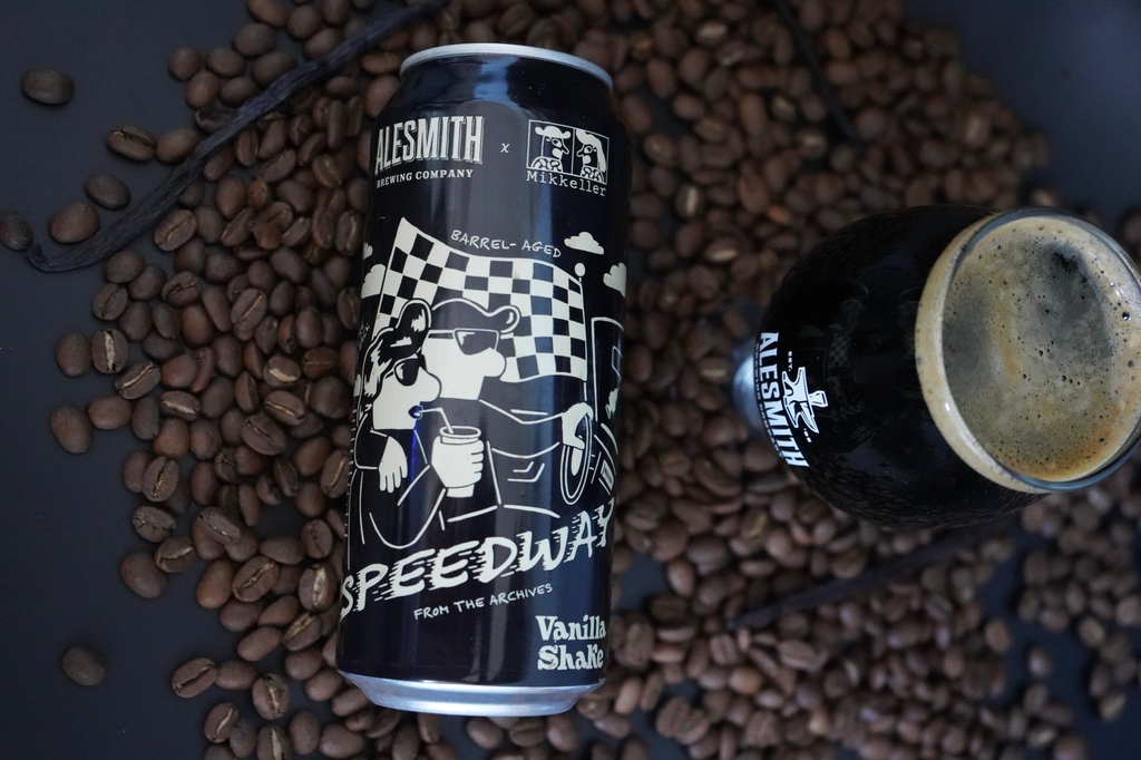 Barrel-Aged Speedway Stout: Vanilla Shake is hitting taps and shelves now! Find this collaboration with @mikkellerbeer near you with our beer finder alesmith.com/find-our-beer/.