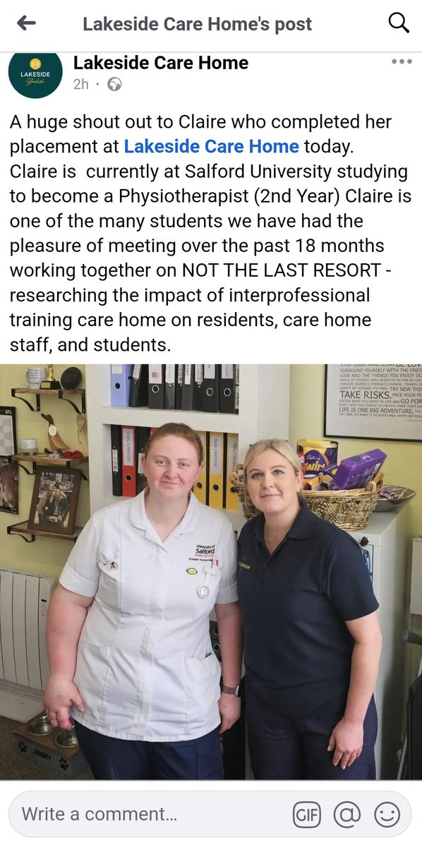 One step closer to a second Porter physio. Claire my daughter- about to finish her placement. She's starting to argue back now... Photo with Zofia Goddard Occupational Therapist @UoS_Physio @thecsp @thecspstudents @StephensMelanie
