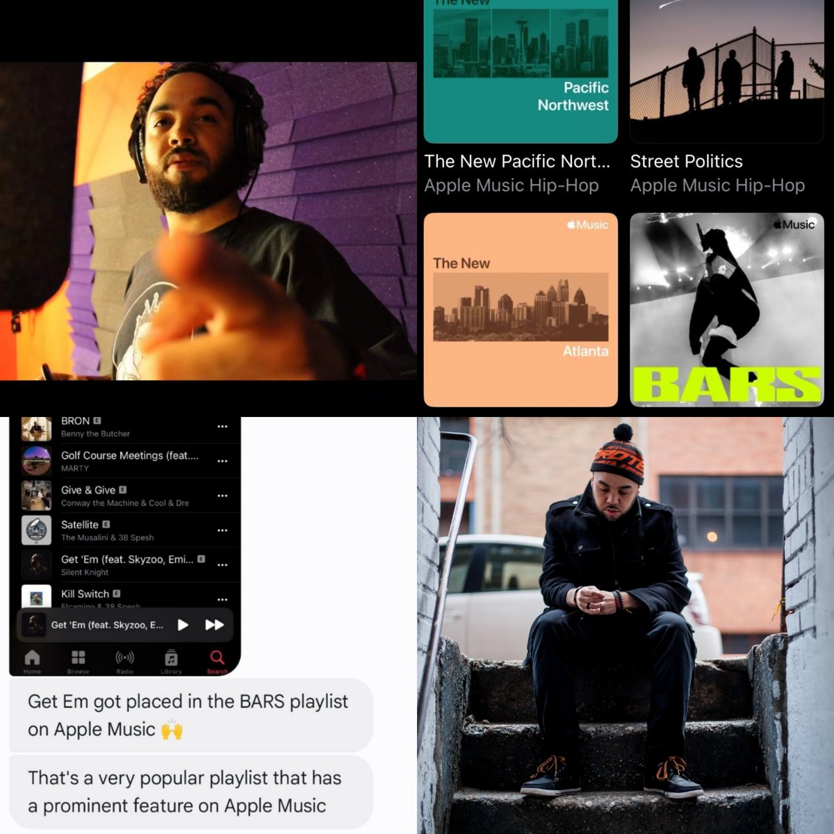 The latest SK release was selected for some big playlists on Apple Music! "Bars" and "Best New Songs"