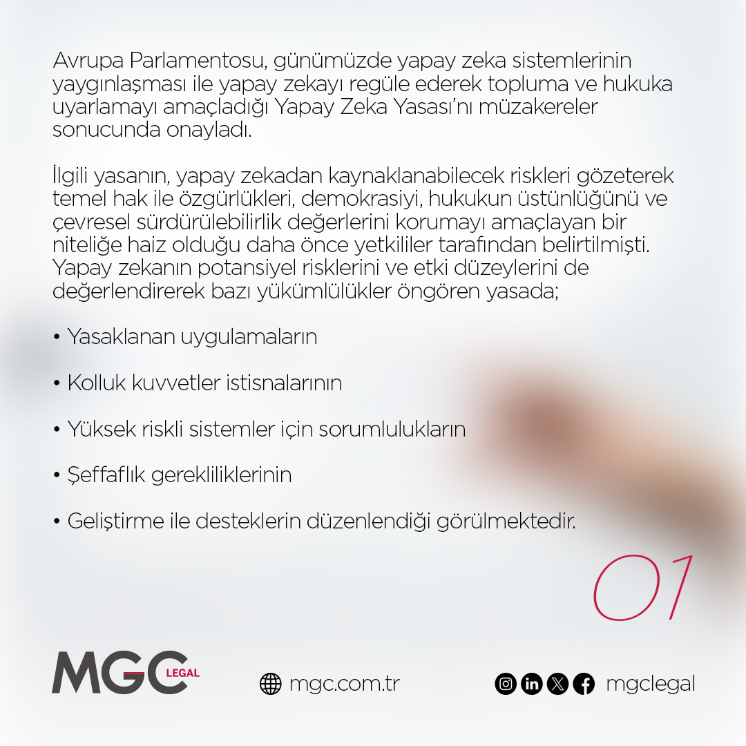 mgc_legal's tweet photo. Avrupa Parlamentosu, Yapay Zeka Yasası’nı (AI Act) Kabul Etti https://t.co/A9w4KrPgE1