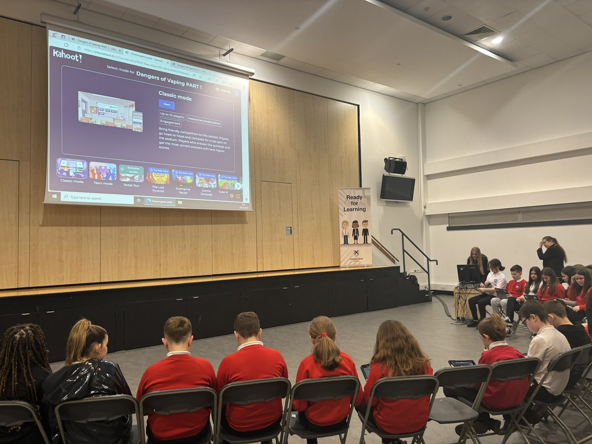 This morning P7 visited Grangemouth High for a vaping workshop led by the fantastic S6 Saltire class. This session was interactive and informative. Please ask your child about what they have learned from their activities.