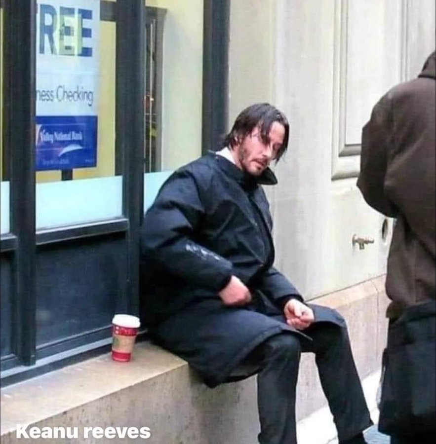 <a href="/fopminui/">Mr Commonsense</a> @Morbidful Keanu Reeves was abandoned by his father at the age of 3 and grew up with 3 different stepfathers. He is dyslexic. His dream of becoming a hockey player was shattered by a serious accident. His daughter died at birth. His wife died in a car accident. His best friend, River