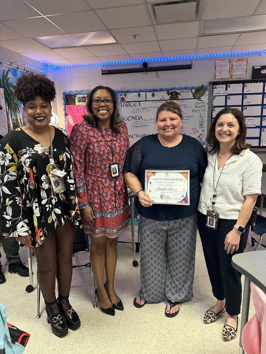 Congratulations to Ms. Osting for being awarded the Academic Innovator Award. Thank you for all you do for your students.