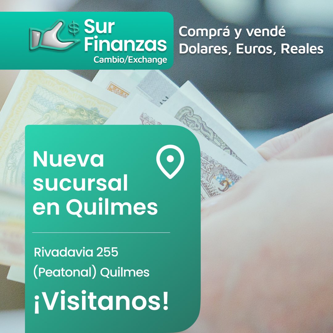 Seguimos sumando sucursales 💪🏻 Esta vez en la Zona de Quilmes 📍Rivadavia 255 (peatonal) surfinanzas.com.ar #surfinanzas #inauguración #sucursales