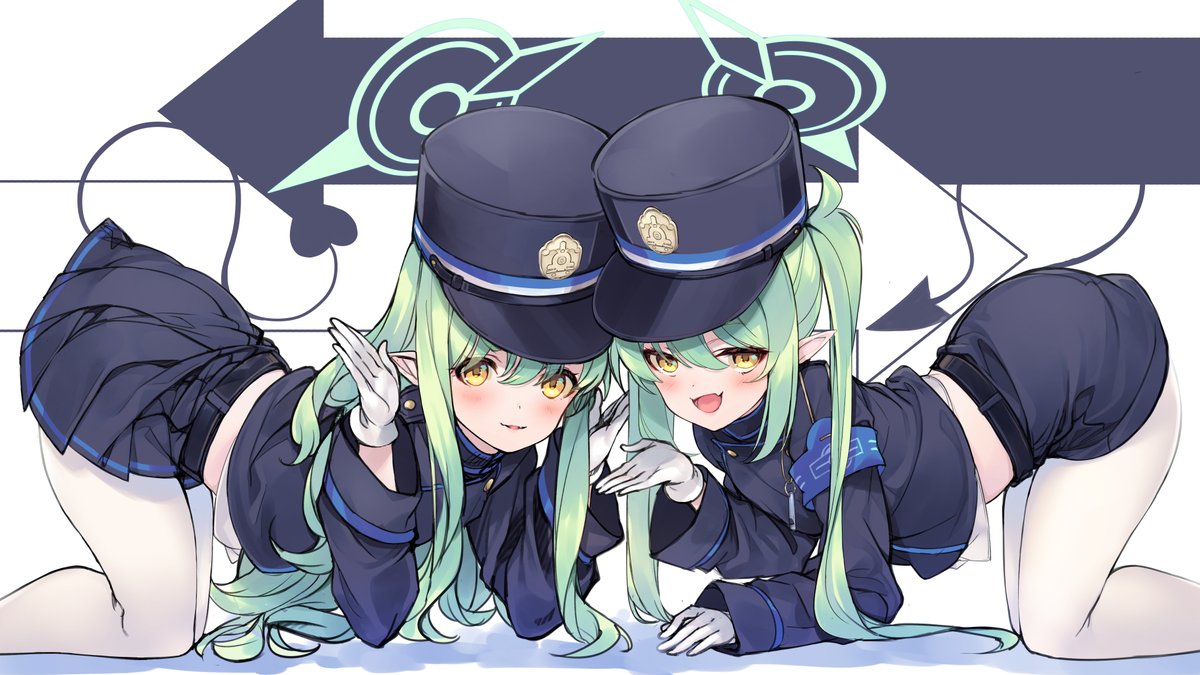 シュポガキ「→シュポガキ←#ブルアカ #BlueArchive 」|繭咲悠🐾のイラスト