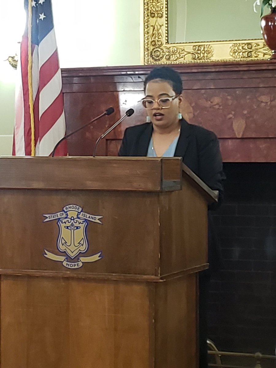 Happy to be on hand to support members of  the Rhode Island Black, Latino, Indigenous, Asian-American and Pacific Islander (RIBLIA)​ Caucus​ as they they unveil their 2024 legislative policy agenda which includes LEOBOR reform. That's Rep Felix at the mic, kicking it off.