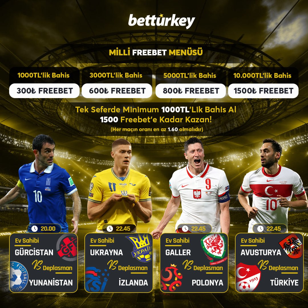 🏆 Euro 2024 Elemeleri

🏴󠁧󠁢󠁷󠁬󠁳󠁿 Galler 🆚 Polonya 🇵🇱

#Betturkey Üyesi ol 👇
💸 250 TL Deneme Bonusu 😍

Betturkey Giriş 👉cutt.ly/695BeFI 💰

#Betturkeyresmi #EuroQualifiers #WALPOL #Hissiyatımsı #AUTvTUR Semih Kılıçsoy