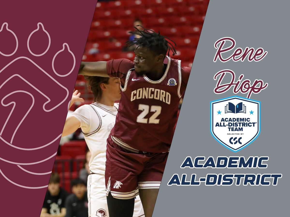 CUMountainlions (@cumountainlions) on Twitter photo After his first All-MEC season on the court, <a href="/CU_MBB/">Concord Basketball</a>'s Rene Diop is selected CSC Academic All-District for his work in the classroom After his first All-MEC season on the court, <a href="/CU_MBB/">Concord Basketball</a>'s Rene Diop is selected CSC Academic All-District for his work in the classroom